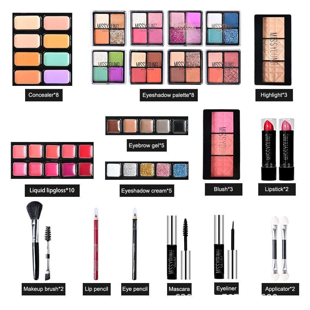 Miss Young All-in-1 Makeup Kit | Eyeshadow, Lipstick & Blush Palette