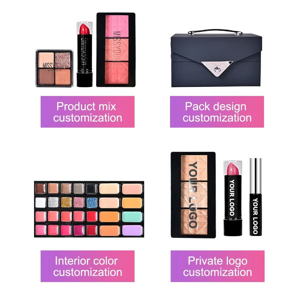 Miss Young All-in-1 Makeup Kit | Eyeshadow, Lipstick & Blush Palette